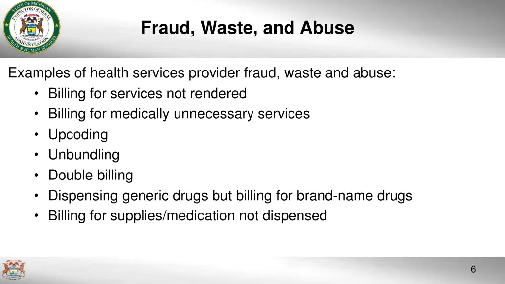 fraud waste and abuse
