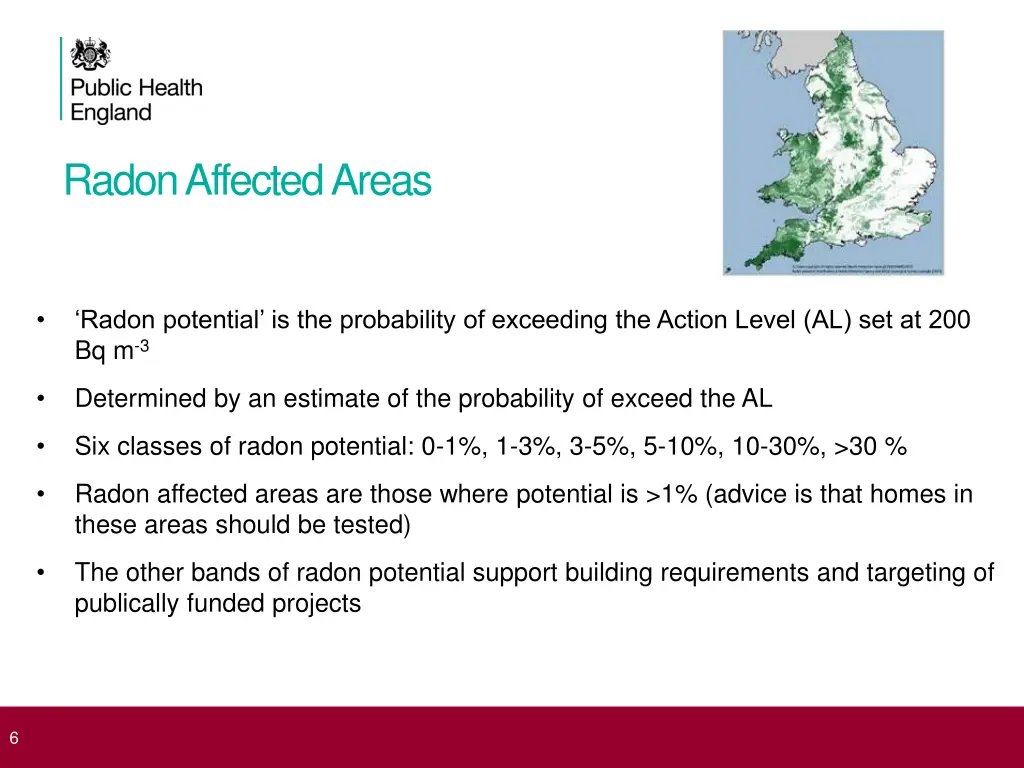radon affected areas