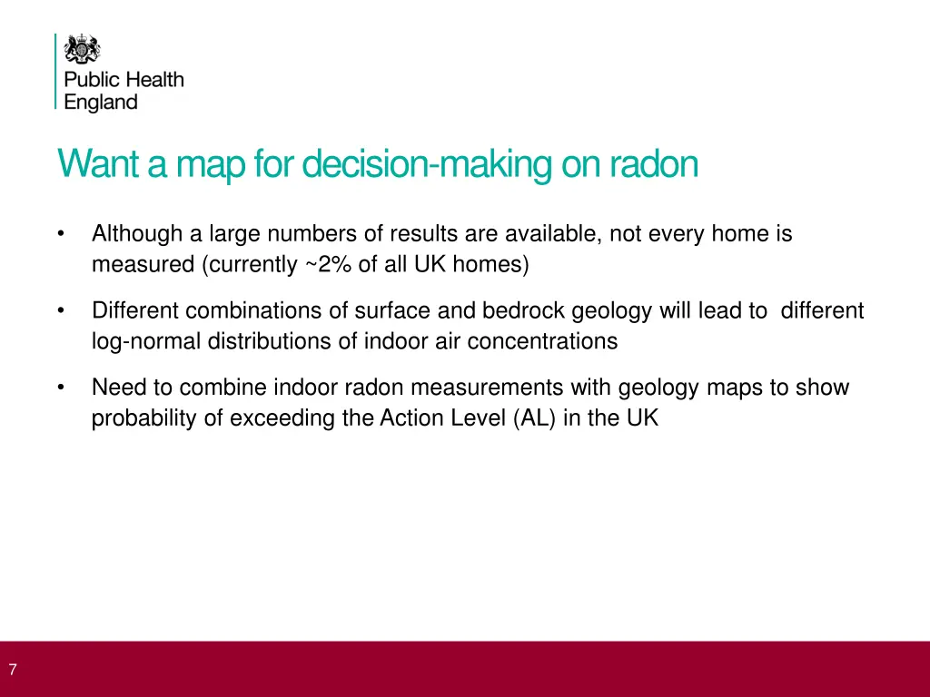 want a map for decision making on radon