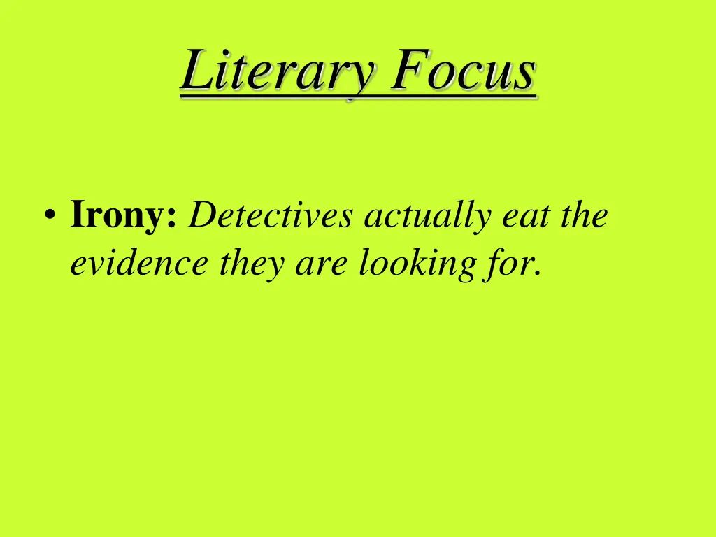 literary focus