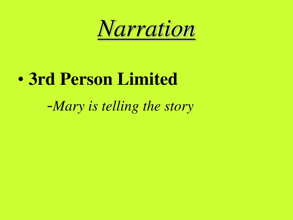 narration