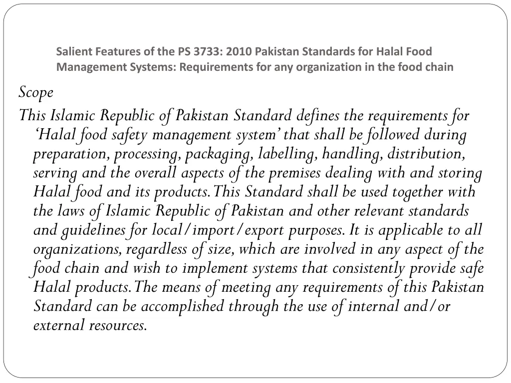 salient features of the ps 3733 2010 pakistan