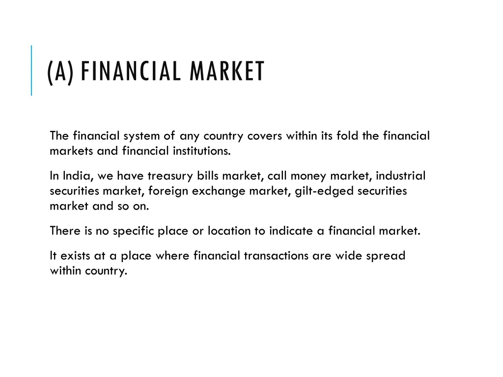 a financial market