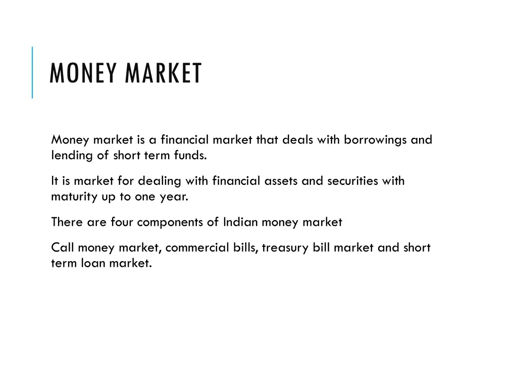 money market