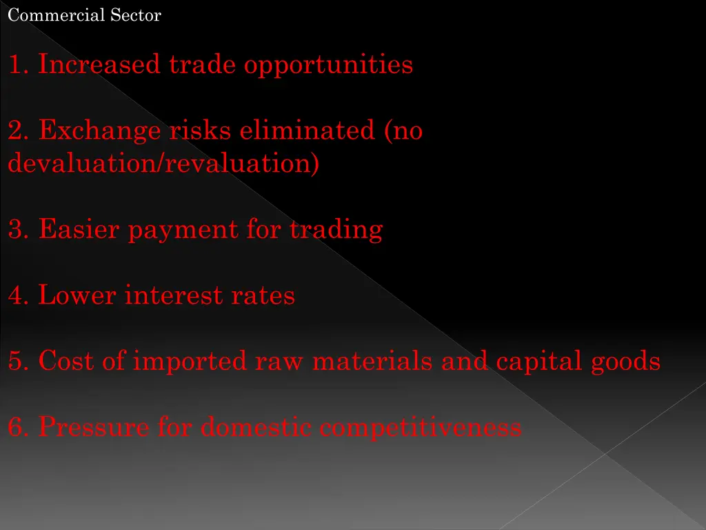 commercial sector