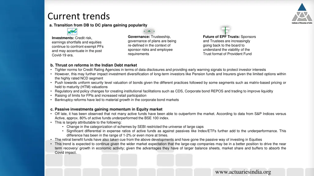 current trends a transition from db to dc plans