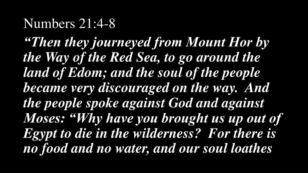 numbers 21 4 8 then they journeyed from mount