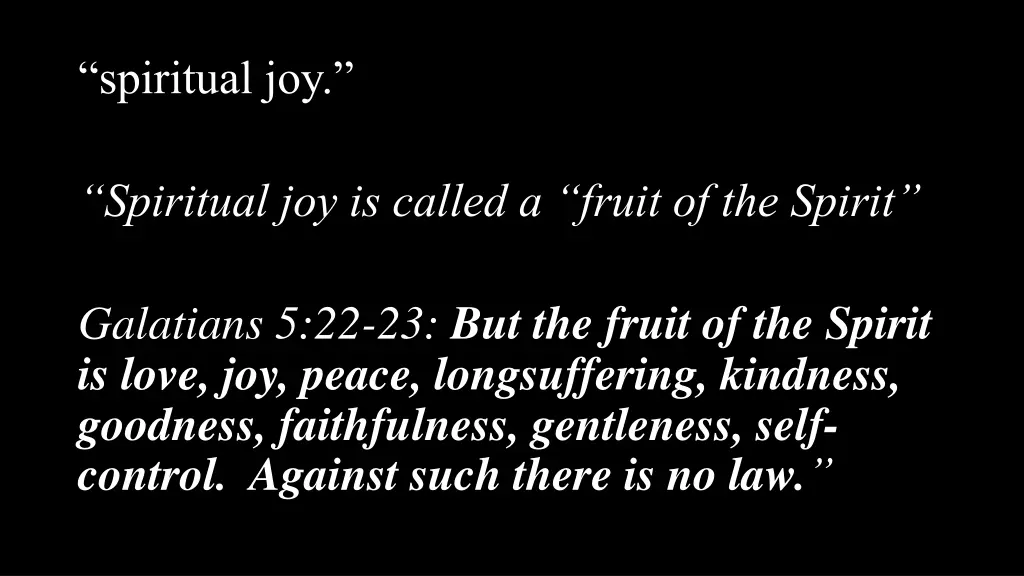 spiritual joy