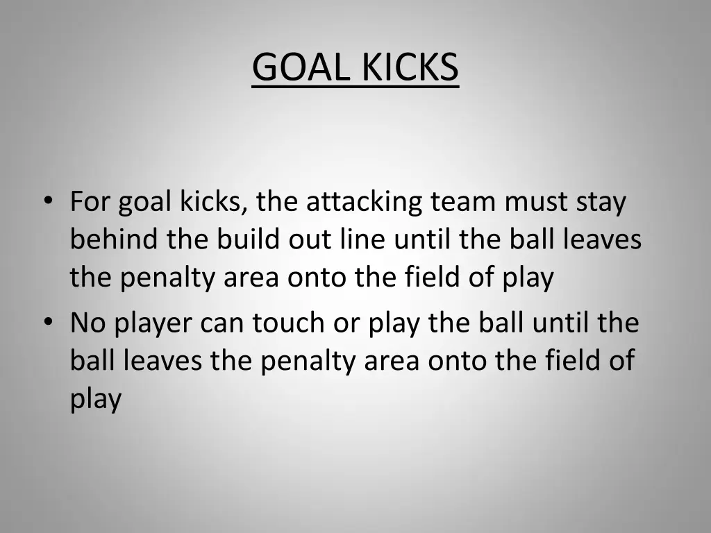 goal kicks