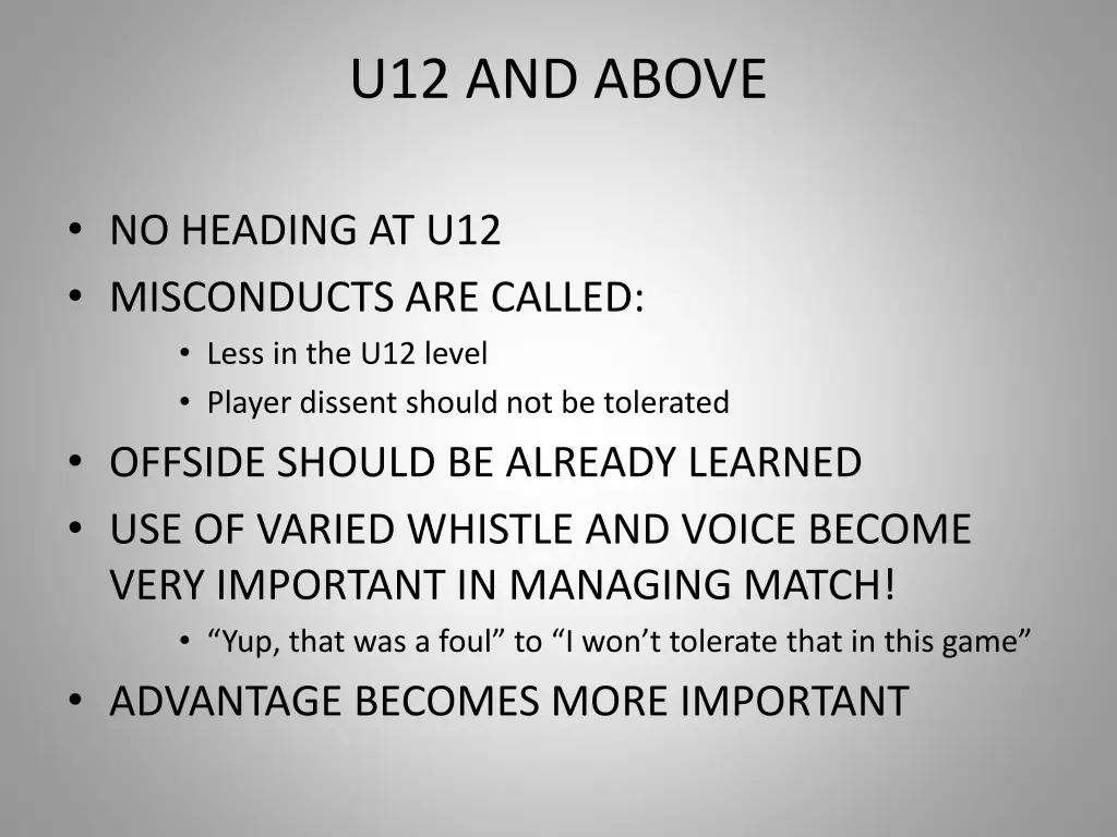 u12 and above 1
