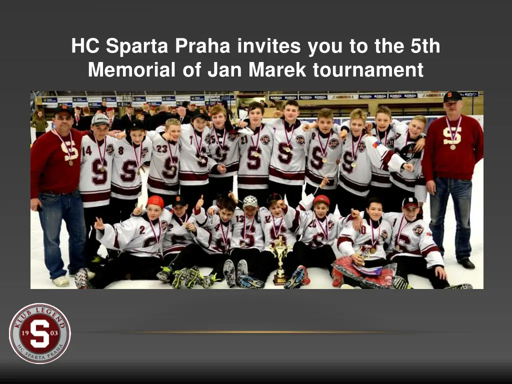 hc sparta praha invites you to the 5th memorial
