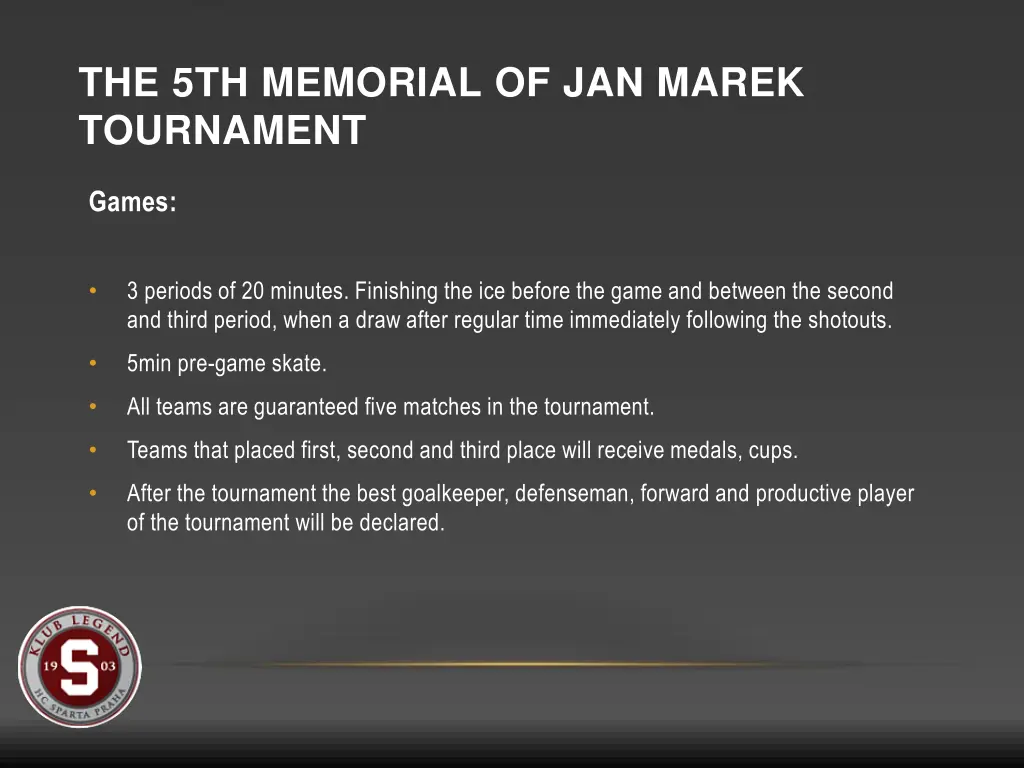 the 5th memorial of jan marek tournament 1