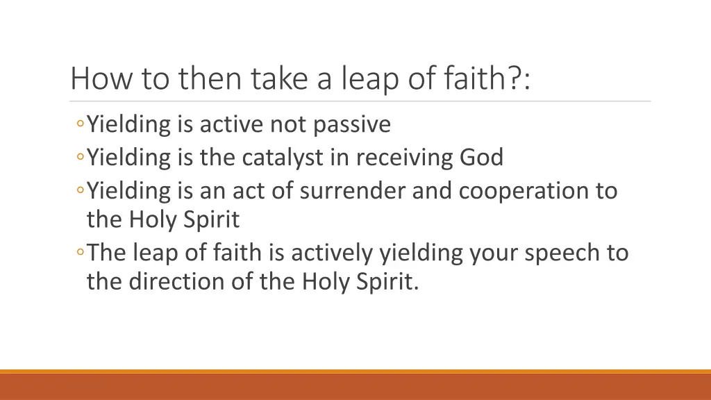 how to then take a leap of faith