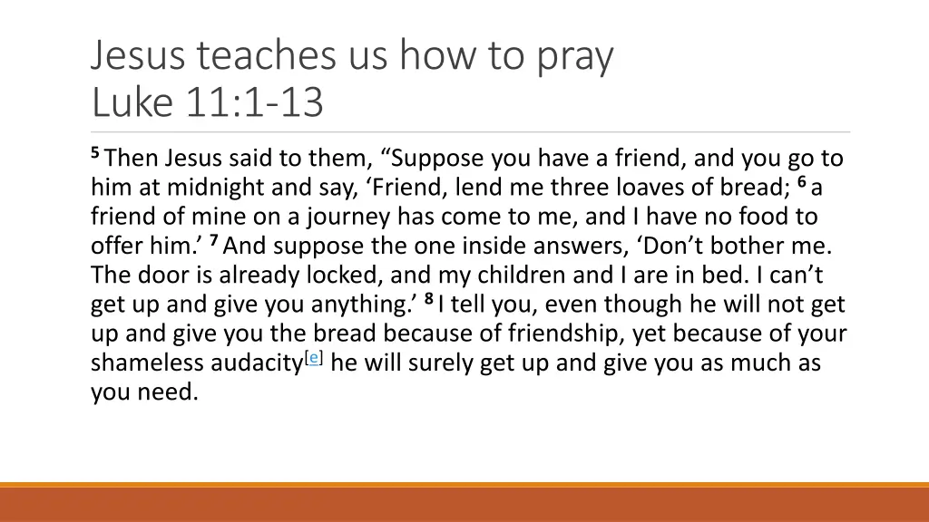 jesus teaches us how to pray luke 11 1 13