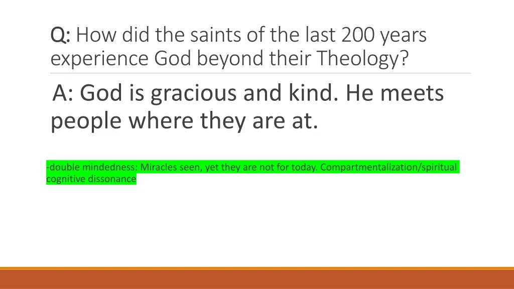 q q how did the saints of the last 200 years