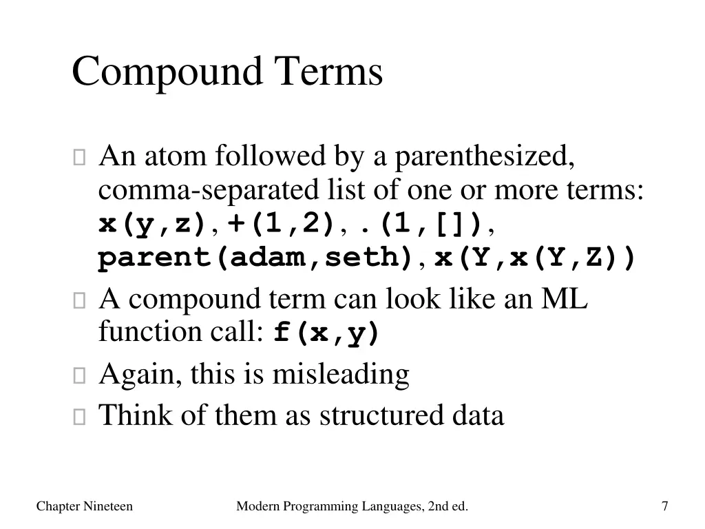 compound terms