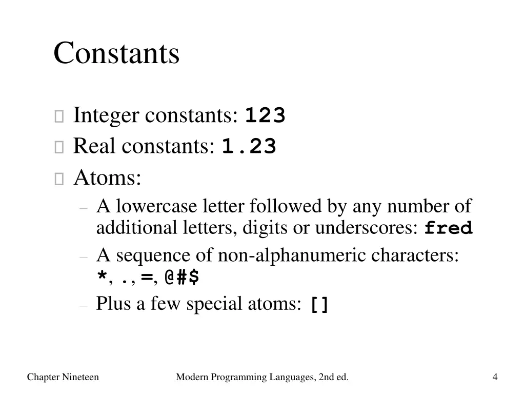 constants