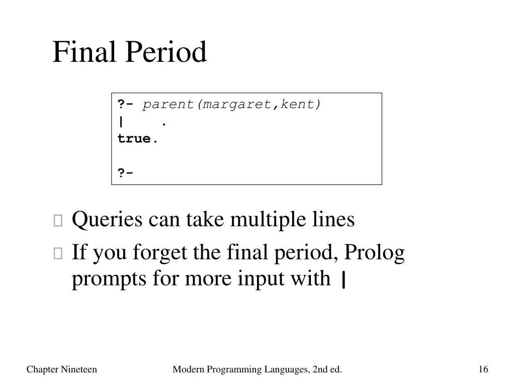 final period
