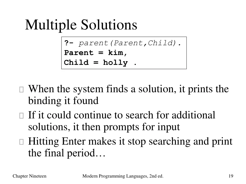 multiple solutions