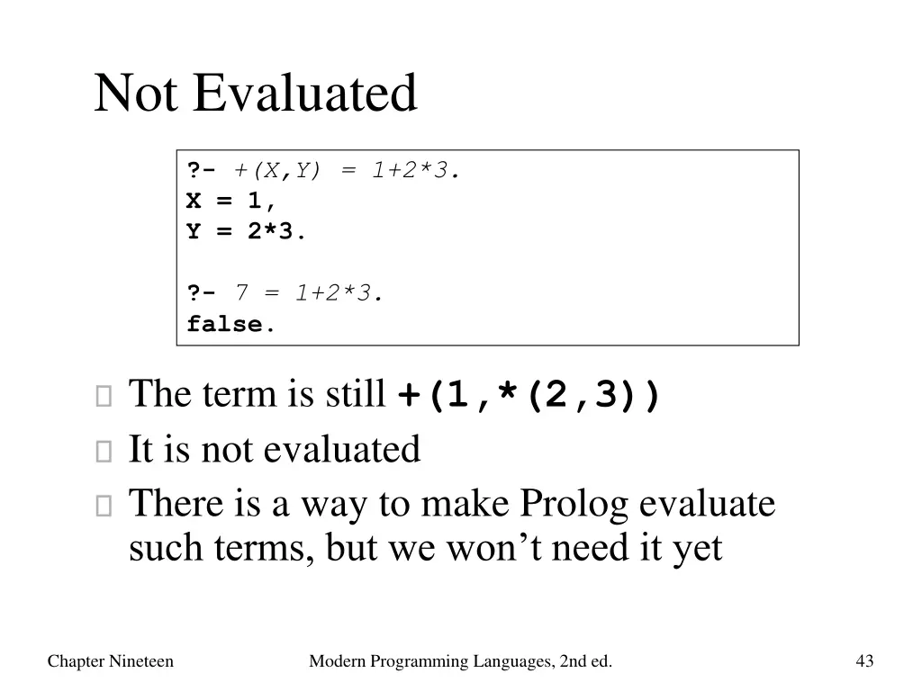 not evaluated