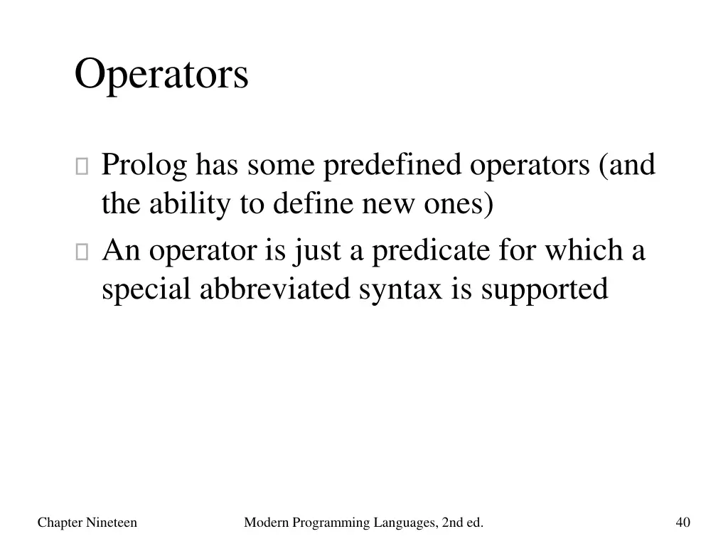 operators