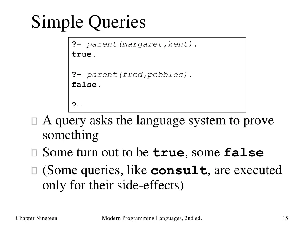 simple queries