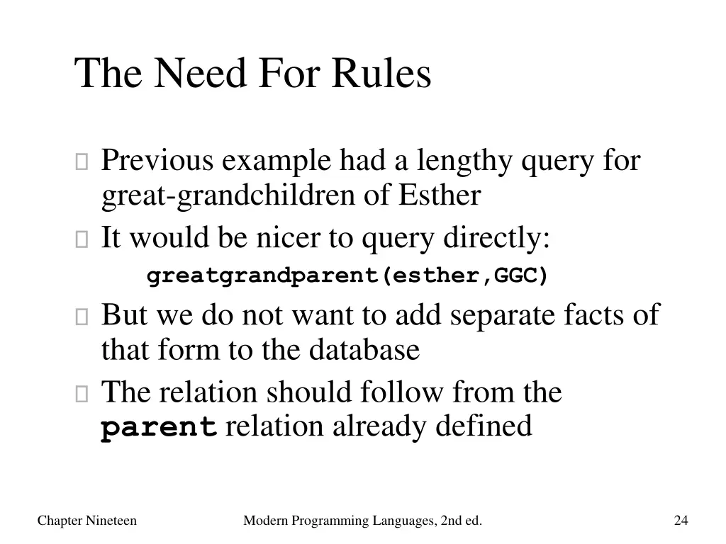 the need for rules