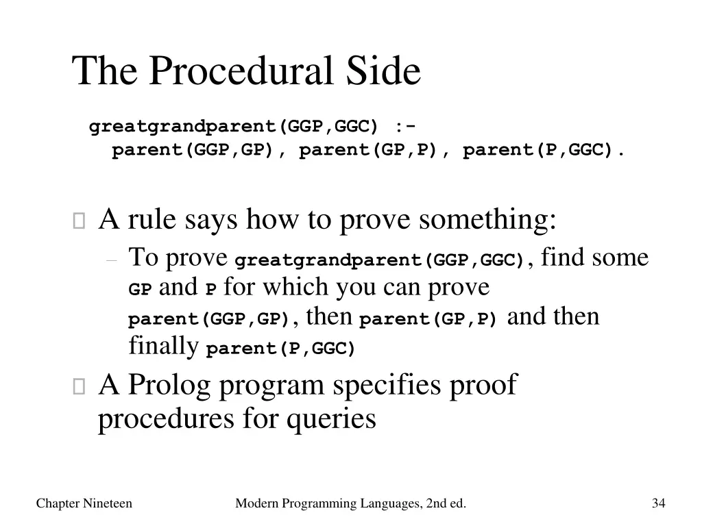 the procedural side