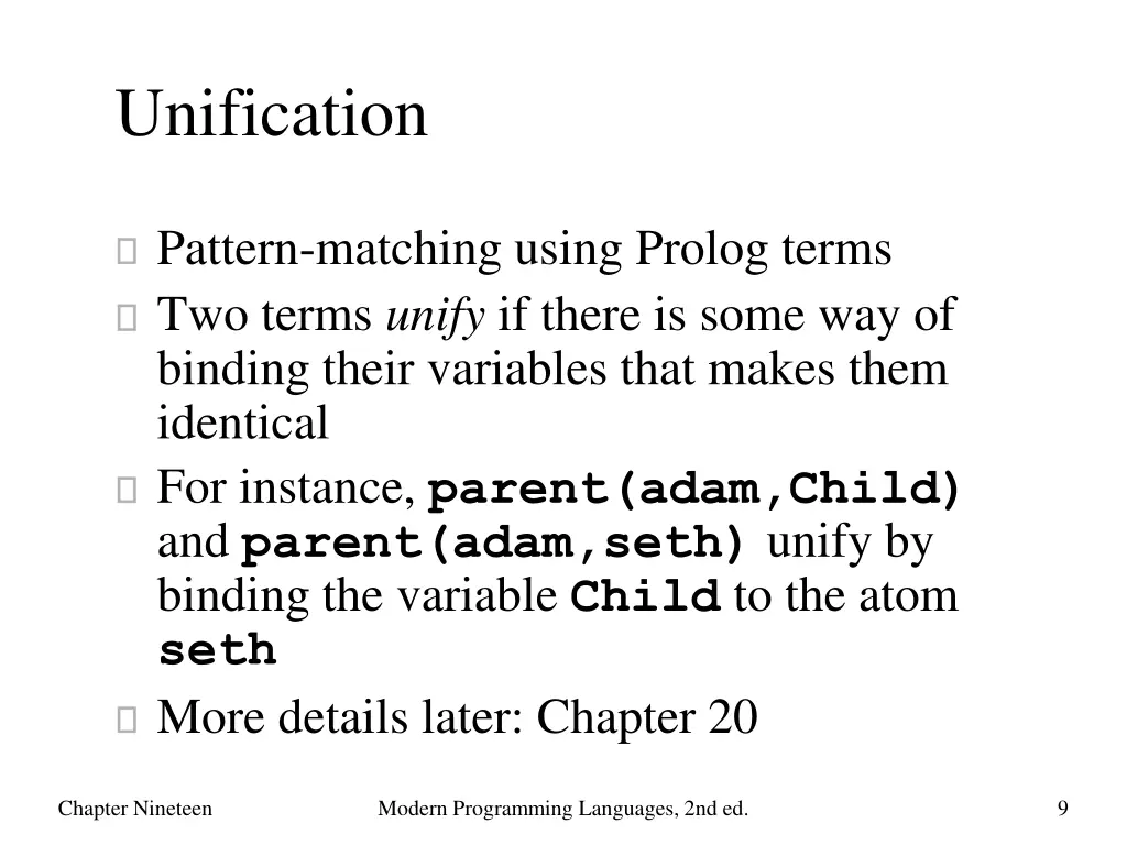unification