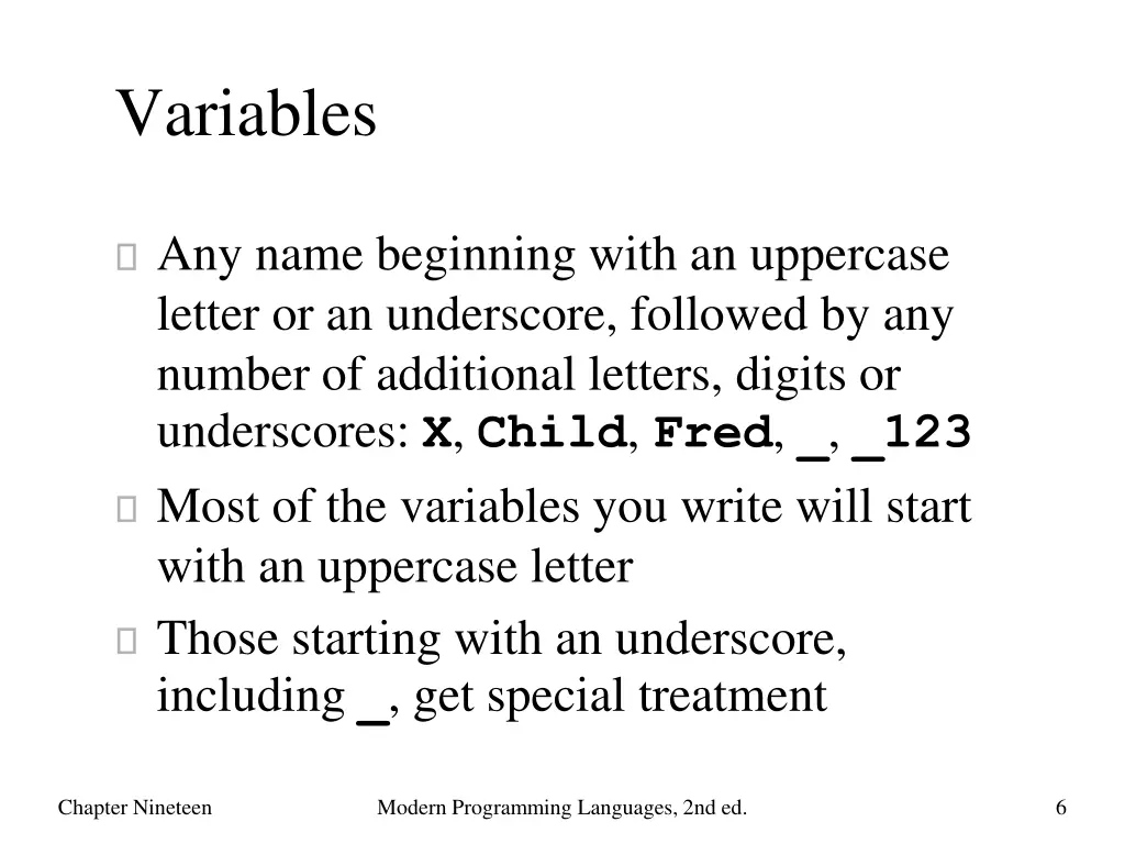 variables