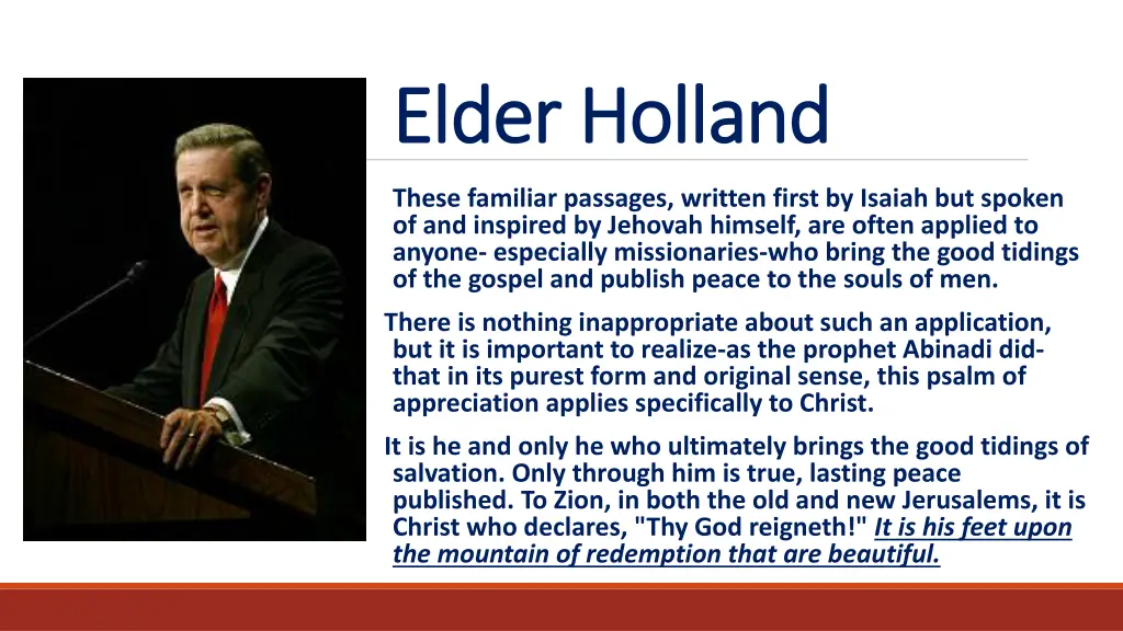 elder holland elder holland