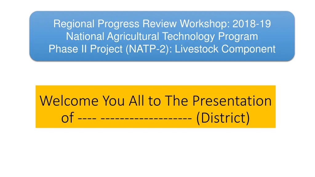 regional progress review workshop 2018