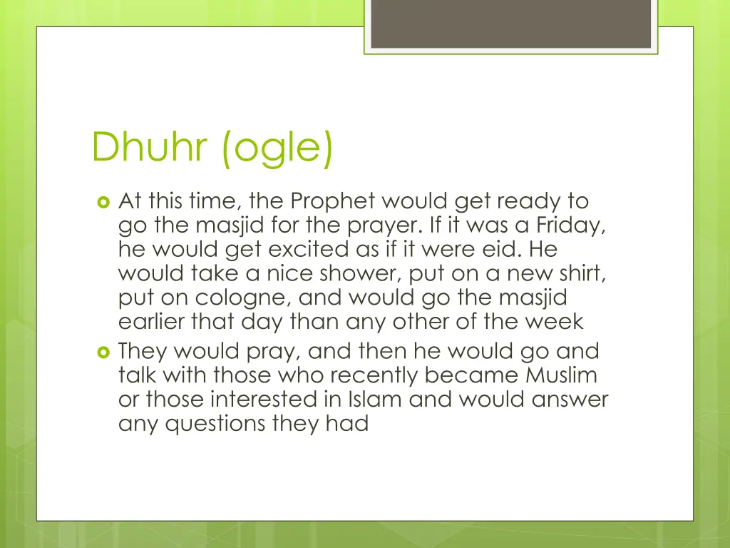 dhuhr ogle
