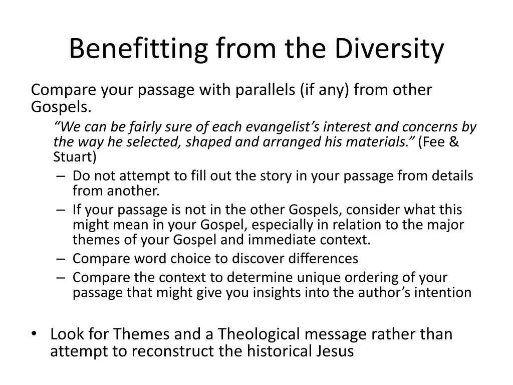 benefitting from the diversity