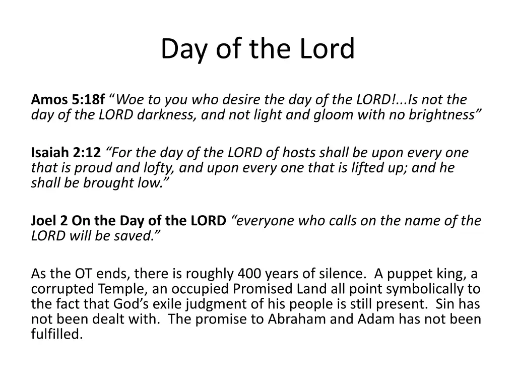 day of the lord