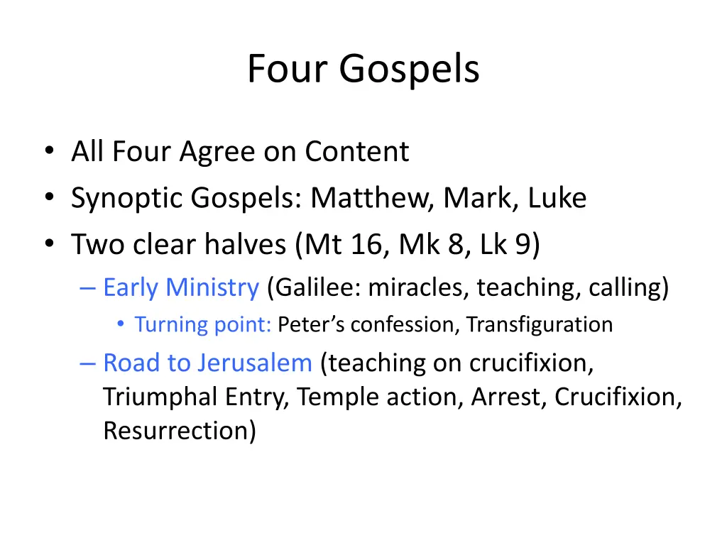 four gospels