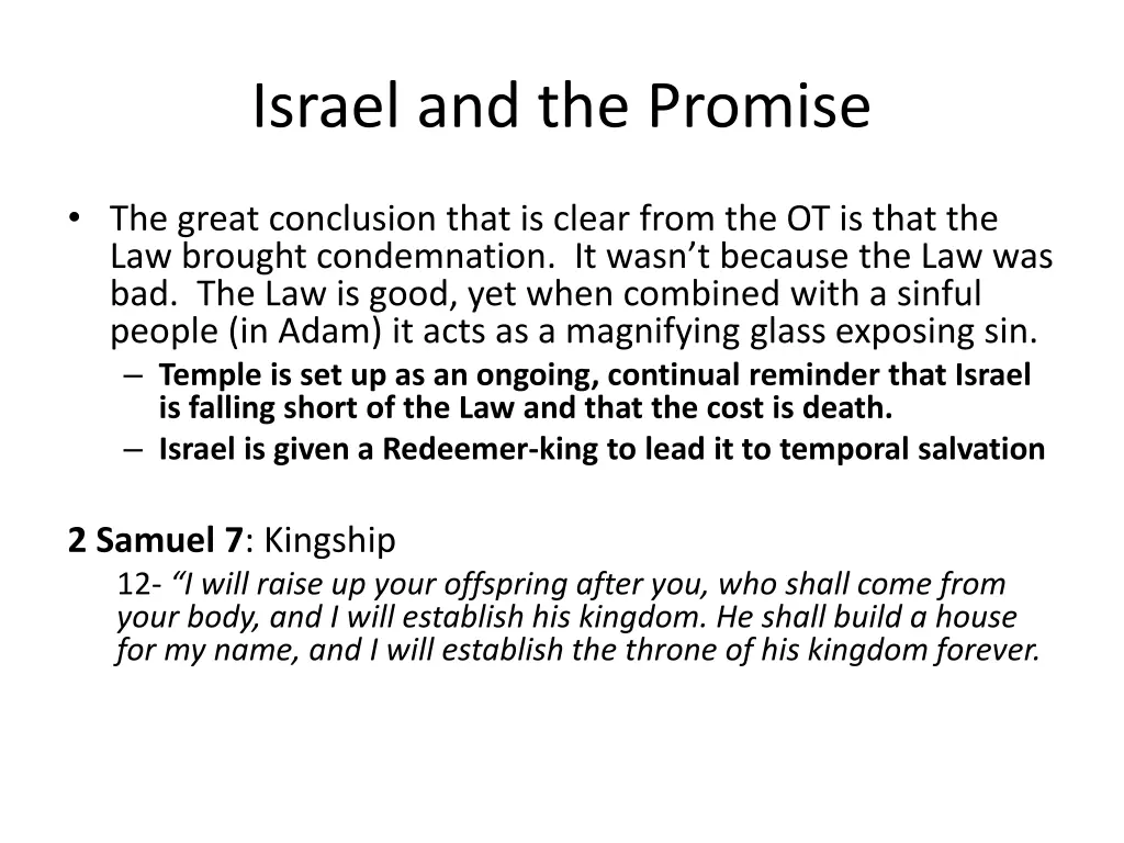 israel and the promise