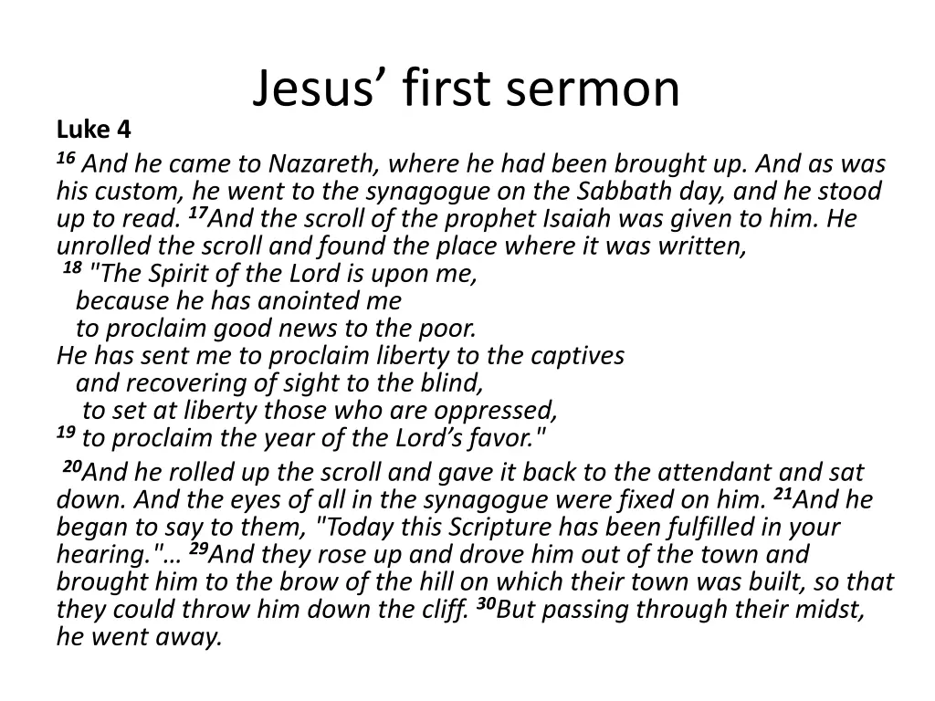 jesus first sermon 1
