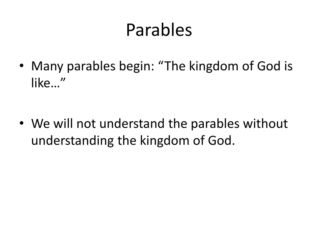 parables