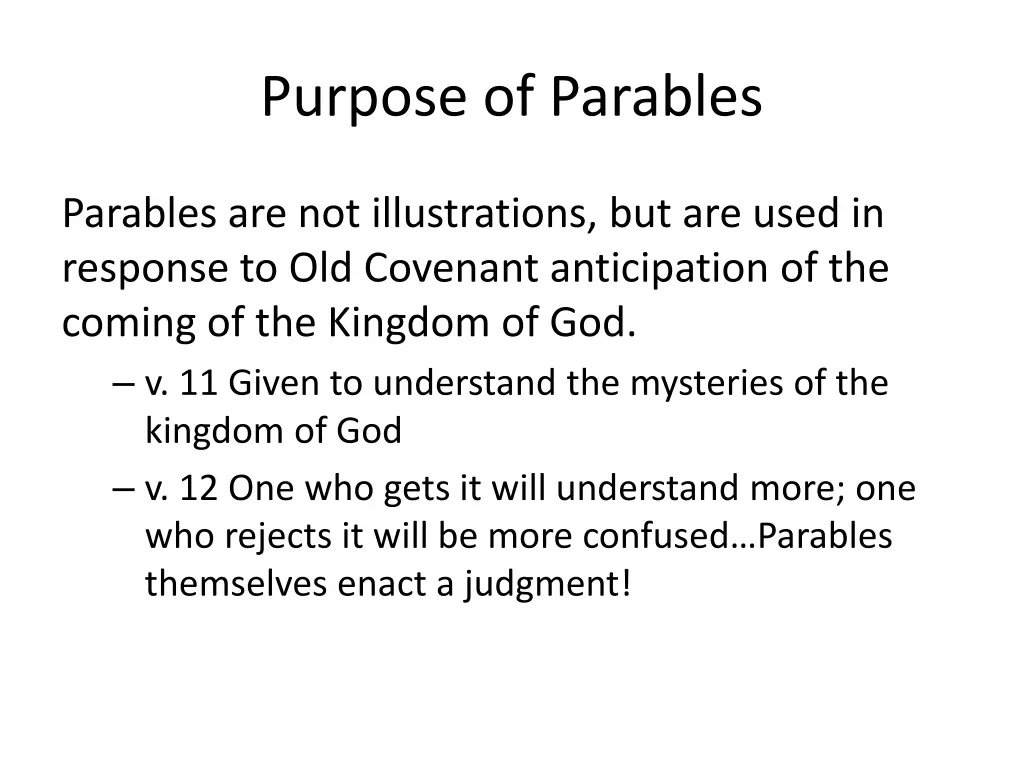 purpose of parables