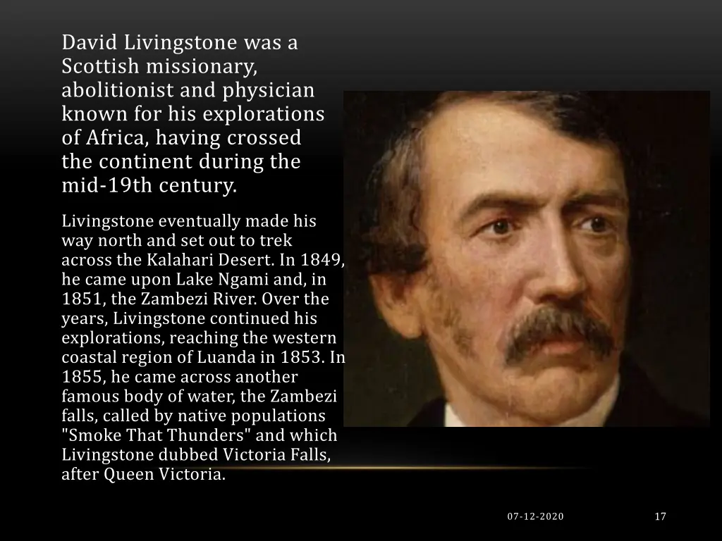 david livingstone was a scottish missionary