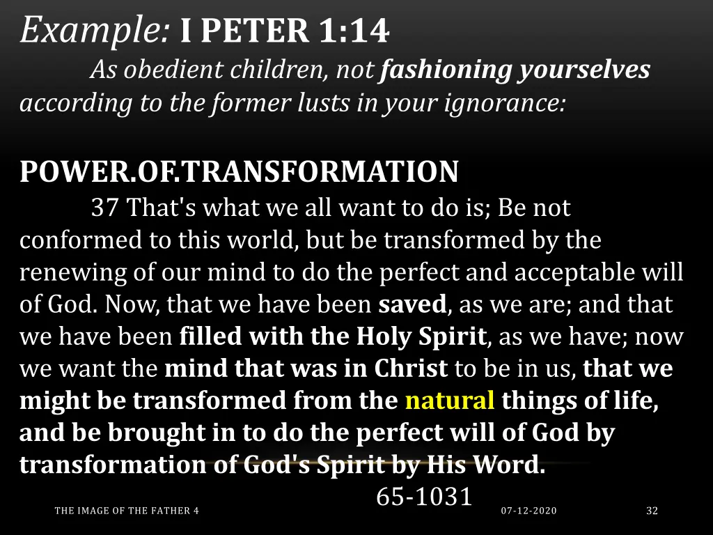 example i peter 1 14 as obedient children
