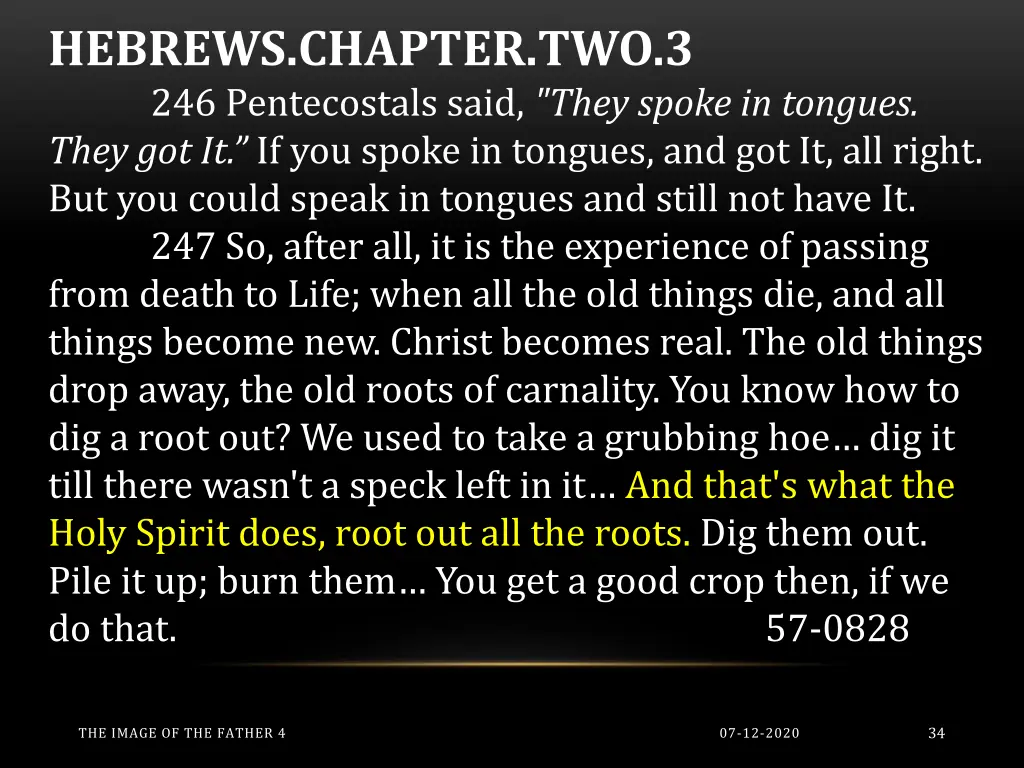 hebrews chapter two 3 246 pentecostals said they