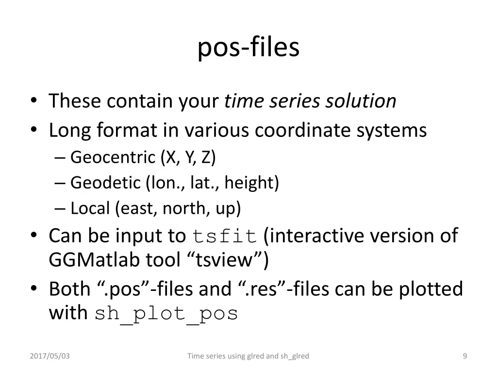 pos files
