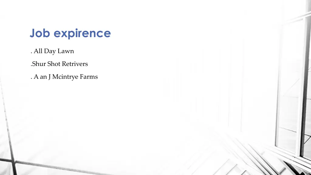job expirence