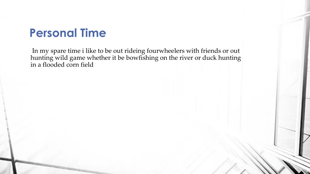 personal time
