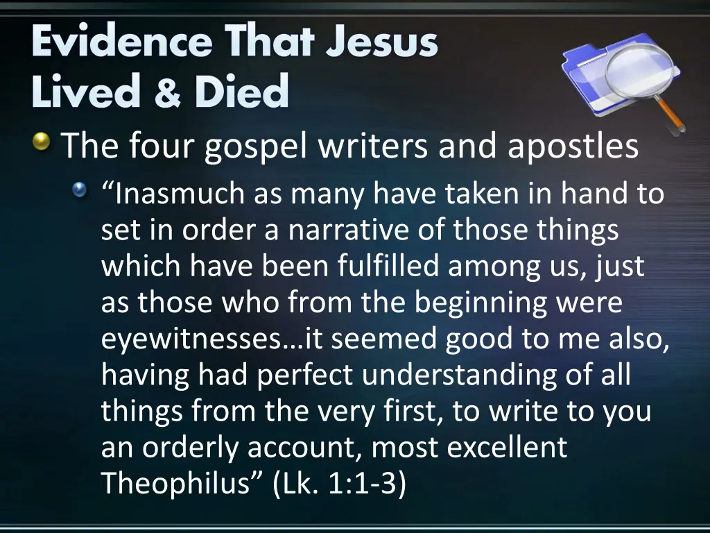 evidence that jesus lived died the four gospel 1