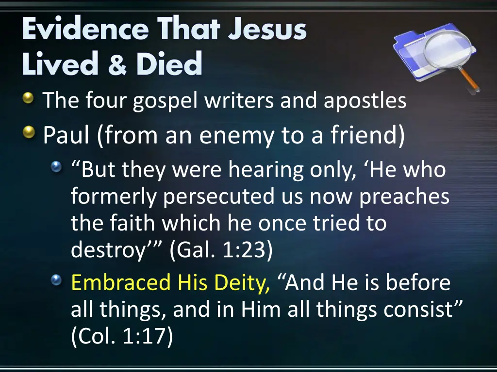 evidence that jesus lived died the four gospel 4