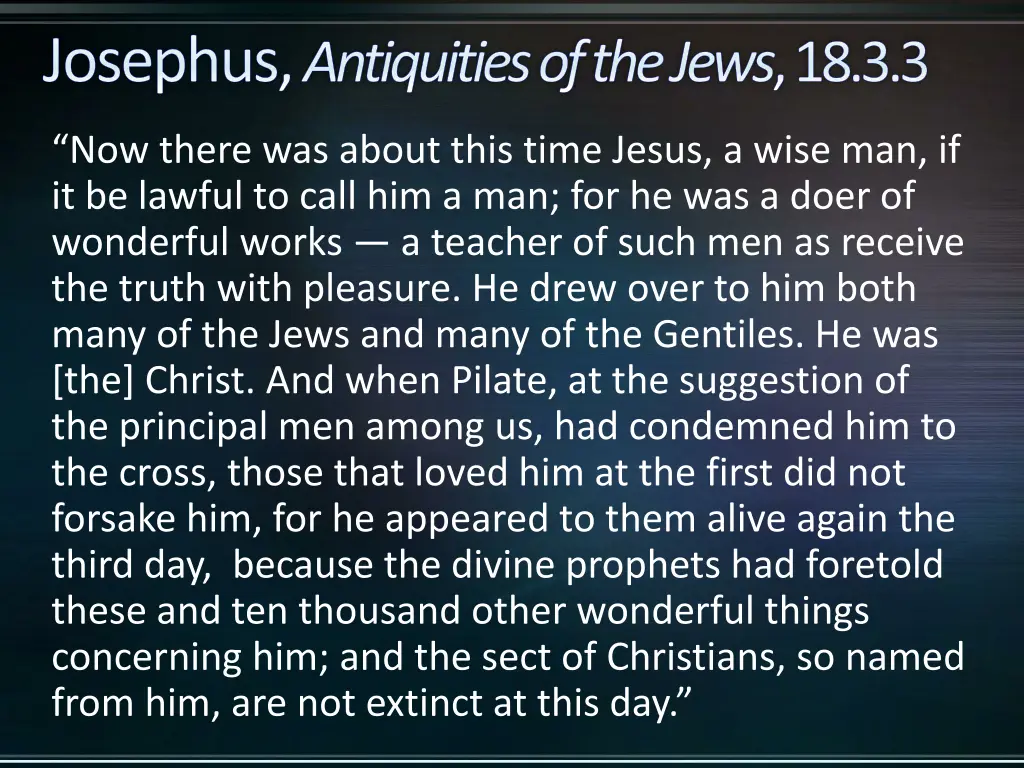 josephus antiquities of the jews 18 3 3