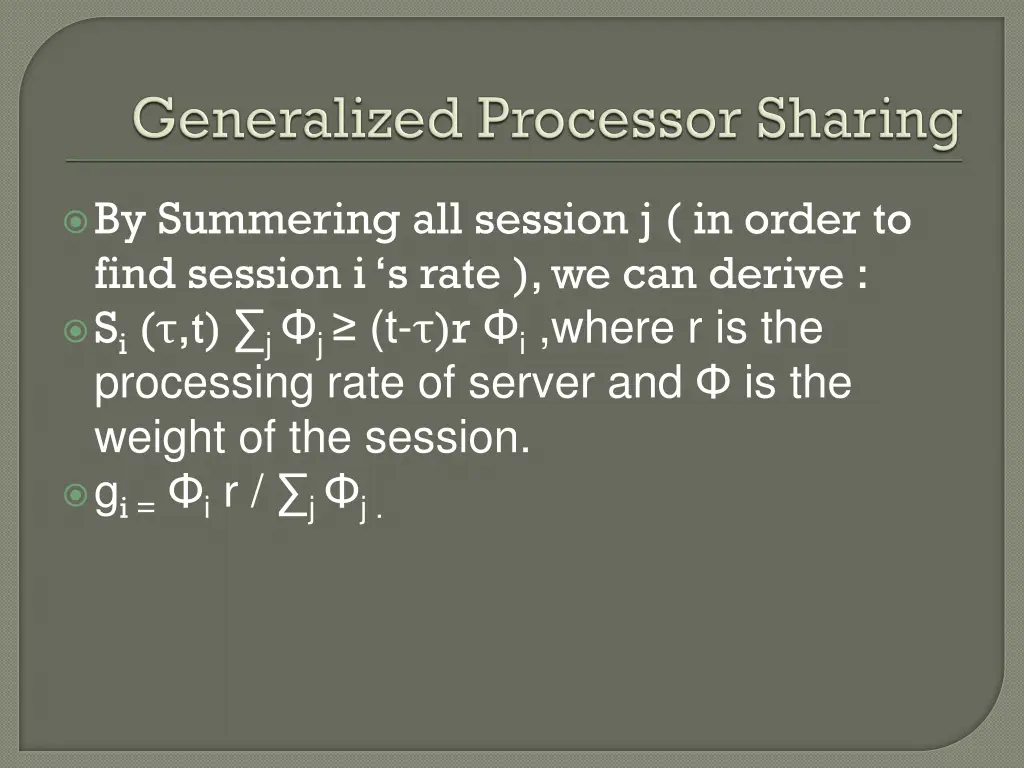 by summering all session j in order to find